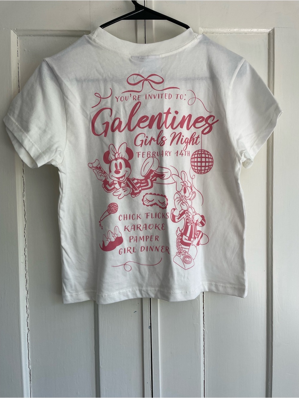 Disney x Skinny Dip London White 'Galentines Girls Night' Graphic T-Shirt Tee M - Picture 4 of 9
